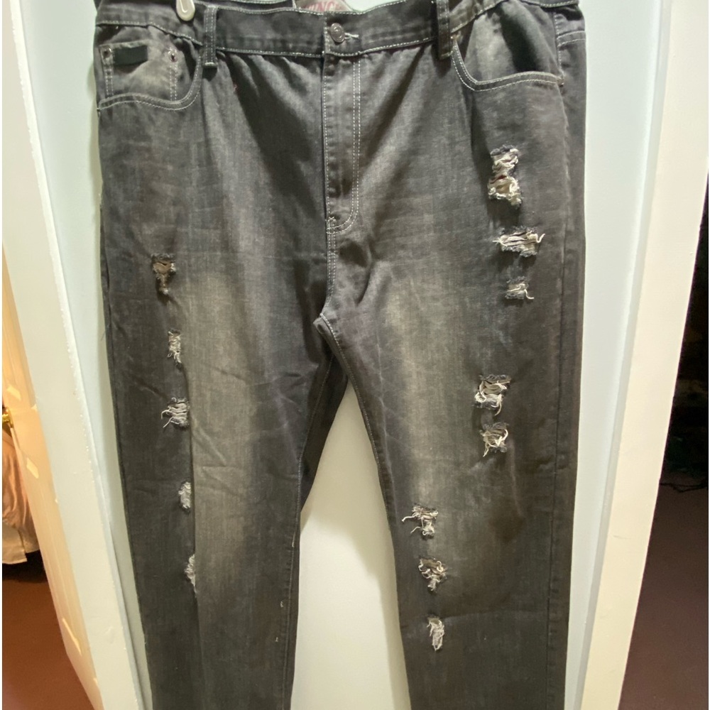 Men's Winchester American Legend Jeans black denim distressed 46/34